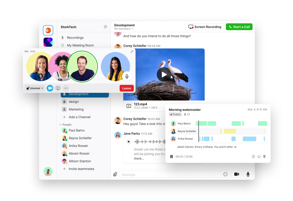 Stork desktop user interface