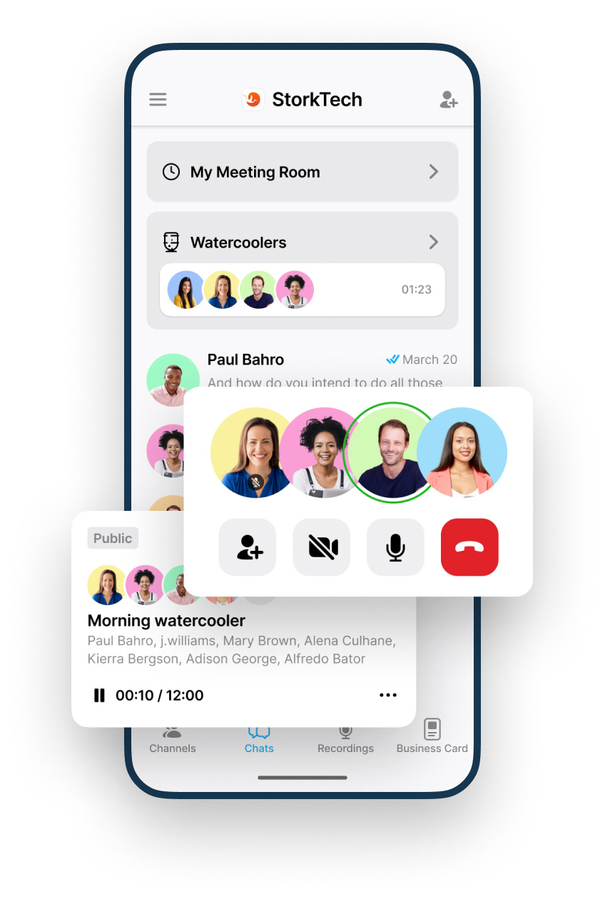 Stork iOS user interface