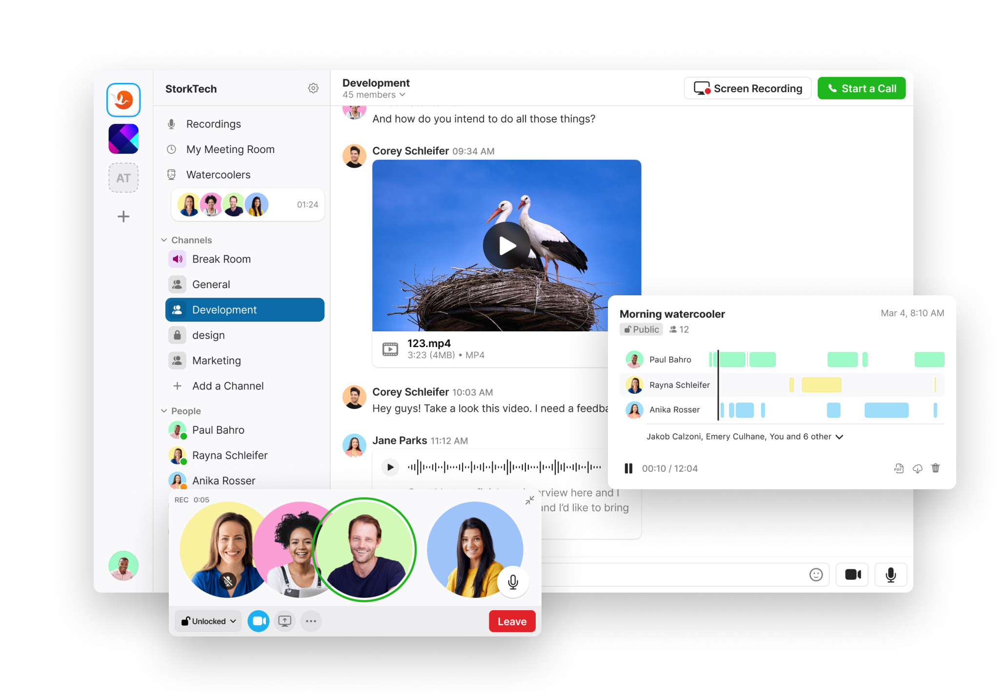 Stork desktop user interface